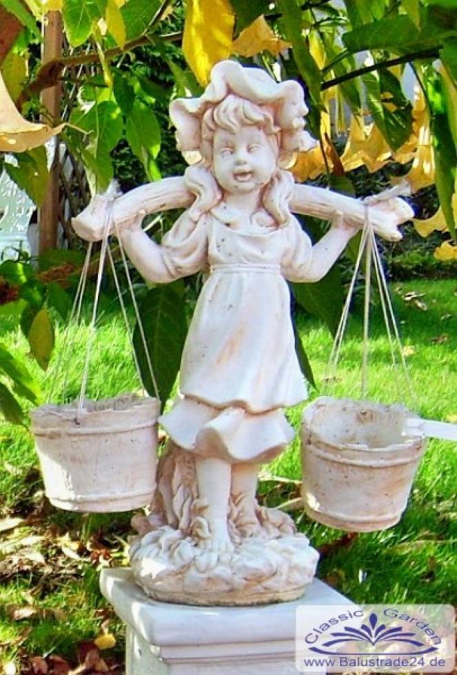 Garten Steinfigur Wasserträgerin Mädchen