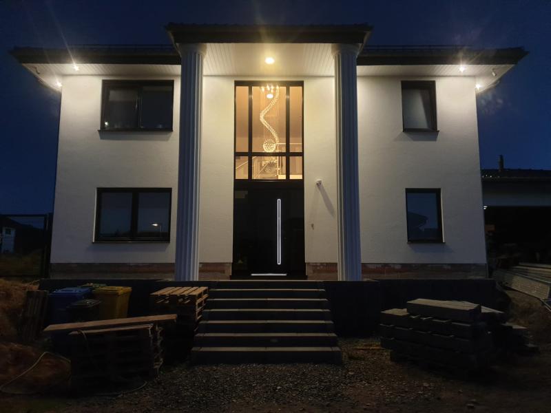 Styroporsäule 40cm runde kannelierte Halbschale zur Säulenverkleidung SA40K