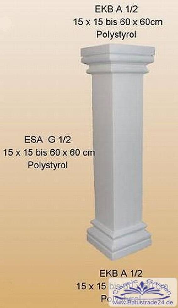 beschichtete Styroporstuck Säulen für Außen