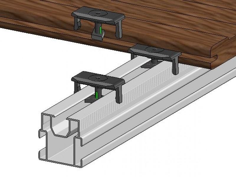 Structona Uni-Clip für Aluminium UnterkonstruktionEdgeloc unsichtbare Befestigungsclips für Terrassendielen