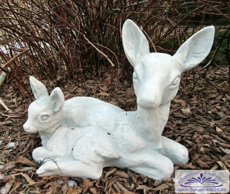 Tierfigur reh Kitz mit jungem