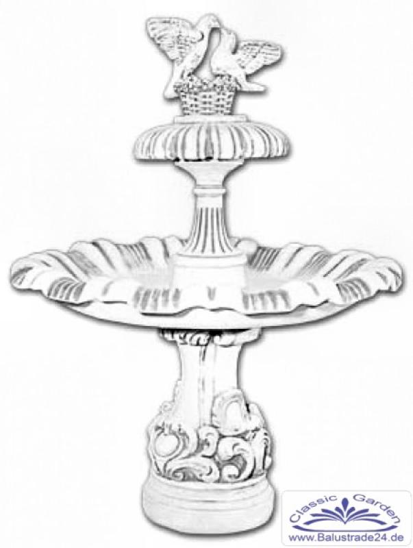 taubenbrunnen aus steinguss