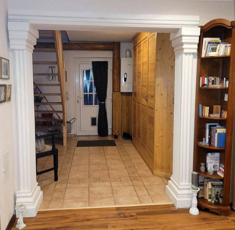 Styroporsäule 25cm lang eckig kanneliert U-Halbschale Leichtbau Säulenverkleidungen ESA25K