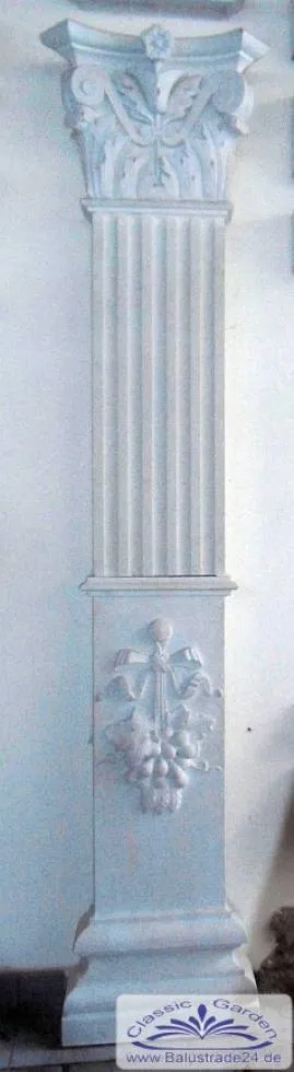 Pilaster Säulen Sockel mit Weindeko