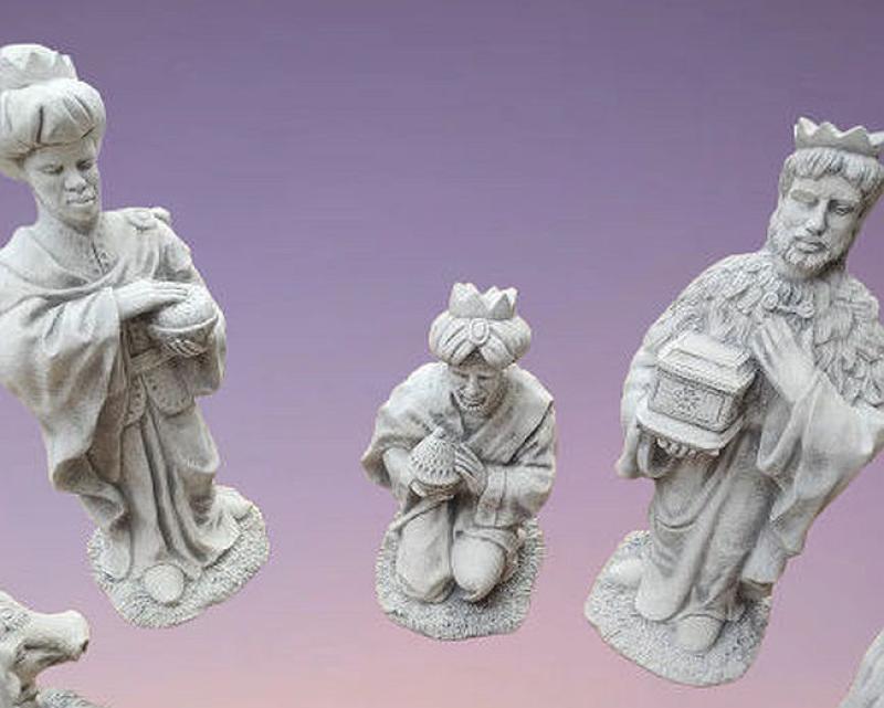 Drei Heilige Könige weihnachtliche Steinfiguren zur Garten Dekoration