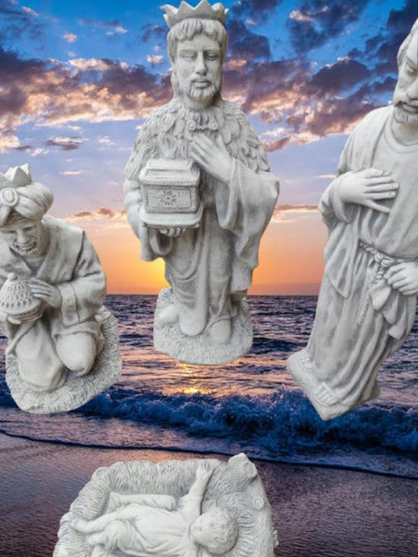 Krippe mit Drei heilige Könige Figuren