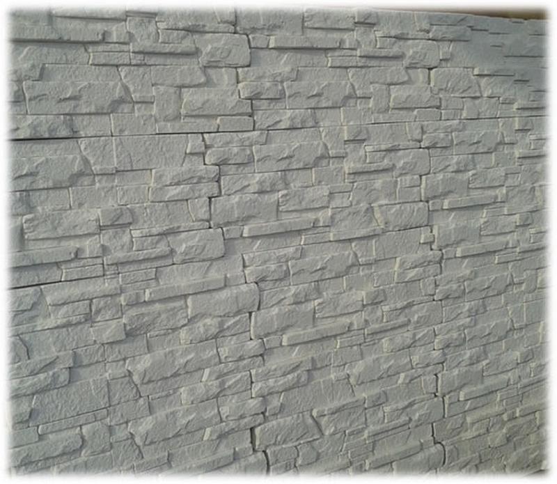 Riemchen Wandverkleidung Wandplatten Verkleidung Gips oder Weißbeton Wandverblender Steine 49x19cm