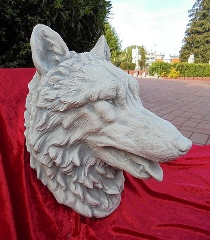 Wandplatte Wolfskopf