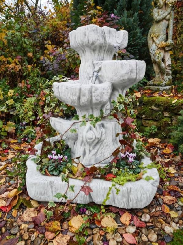 Wasserfall Steinbrunnen Modern Art Deco Gartenbrunnen 102cm 323kg