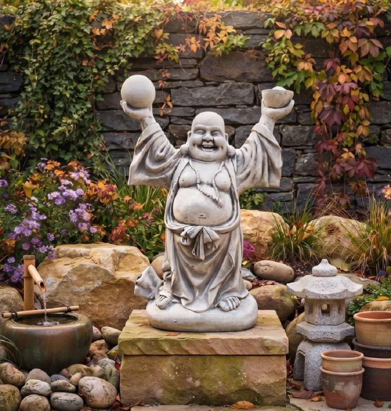 Buddhafigur Garten Steinfigur
