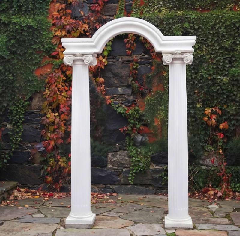 Säulenportal mit Bogen Säulen 30cm Gesamthöhe Bogenportal aus Beton 300cm