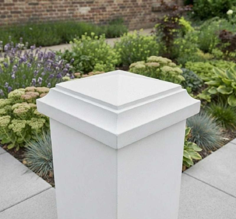 Pfeilerabdeckung 40x40cm Pfeilerplatte dekorative Pfeilerplatte mit flacher pyramidenform Torpfeiler Betonplatte 42kg