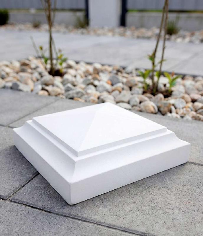 Pfeilerabdeckung 40x40cm Pfeilerplatte dekorative Pfeilerplatte mit flacher pyramidenform Torpfeiler Betonplatte 42kg