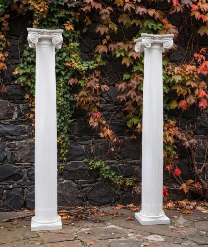 Betonsäulen 30cm 250cm Hohlsäulen mit Sockel | Kapitell Elemente Haus und Gartendekoration