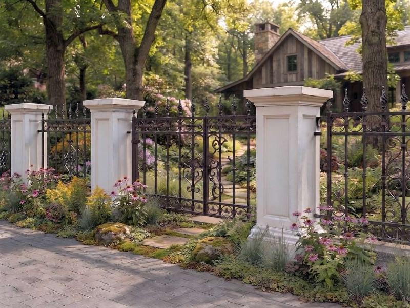 Pfeiler Zaunpfeiler Galeriesockel Postament Gartenfigur Pflanzgefäß Betonpfeiler 104cm