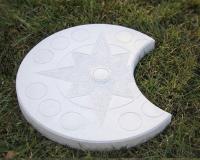 Trittstein Betonplatten 49cm mit Ausbuchtung Gartenweg Trittplatten