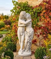 Gartenfigur Adam und Eva als küssendes Liebespaar Parkfigur 150cm