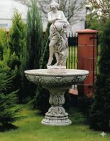Gartenbrunnen mit Frauen Figur große Wasserschale Springbrunnen 315cm