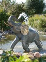 Bronze Elefant Wasserspeier Figur
