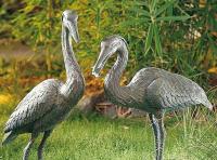 Bronzefiguren Graureiher Vogelfiguren