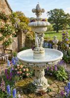 Engelbrunnen Gartenbrunnen Engelfiguren Brunnenschale Garten Springbrunnen 185cm S904B