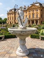 Gartenbrunnen Gottfigur Poseidon Neptunbrunnen Brunnen Figur Neptun mit Dreizack Springbrunnen