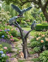 Bronze Figur Graureiger Figuren