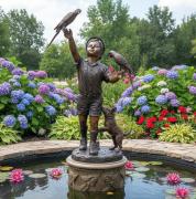 Bronze Skulptur Papagai Junge Hundefigur