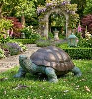 XL Schildkröte Bronze Garten Figur
