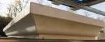 BAD-0508 Fensterbank Profil als massive Beton Sohlbank oder Treppenstufe 40cm tief mit Kopfstücke Länge variabel bestellbar