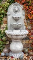 Löwenkopf Wandbrunnen Zierbrunnen Gartenbrunnen Beton Steinguss 103cm