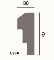 Fassadenstuck Profil kleine Eckleiste Styroporstuck Fassadenprofil 75x30mm L29A