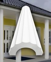 Styropor Säulen Halbsschale 405mm kanneliert LC103-22H