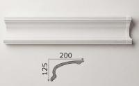 Eckprofil C-34 Gipsstuck 125x200mm Zierstuck Eckgesims Stuckleisten Gesims Leistenprofil 280cm