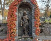 Jesus Christus Figur - Heiligstes Herz Jesu Steinfigur in Metall Effekt Farben 117cm