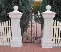 Gartentor Beton Zaunpfeiler mit Kugel