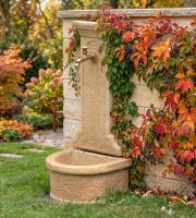 Wandbrunnen Kreta Wasserzapfstelle Wasserzapfsäule als Garten Zapfstelle 94cm 50kg