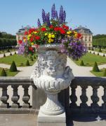 Große Prunkvase Schmuckvase Gartenamphore aus Beton Steinguss 130cm