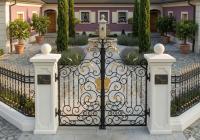 Zaunpfeiler mit Kugel als Betonpfeiler Torpfeiler mit Kugel Abdeckplatte 186cm