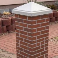 Pfeilerabdeckung Pyramidendach Pfeilerplatte Pfeiler Betonplatten Abdeckung 55x55cm BAD-7660