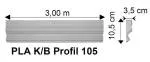 fassadenstuck Gurtprofil PLA 105
