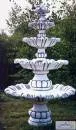 Kaskaden Gartenbrunnen mit 5 Wasserschalen und Kreuzblüte