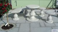 Sitzguppe aus Stein Beton