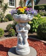 Park Steinvase mit Blumen Schale