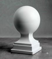 Betonkugel auf Sockel Pfeilerschmuck aus Beton Steinguss 50cm
