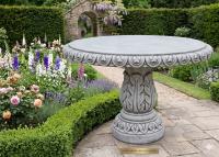 Gartentisch mit Tischplatte Beton Steintisch ⌀ 107cm