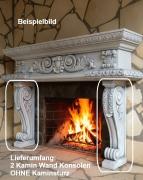 kamin Wand Zier Konsolen feuerfest aus Beton