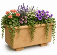 Blumen Pflanzkasten aus massivem Beton Steinguss