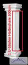 Styropor Säule 3 Meter eckig kanneliert Halbschalen Verkleidung Leichtbau Säulenverkleidungen ESAK15cm