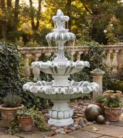 Kaskaden Springbrunnen Gartenbrunnen mit Kreuzblume 2 Wasserschalen 175cm 473kg